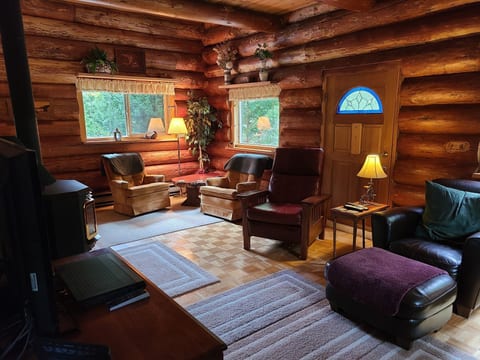 Blockhaus mit Kamin und Wi-