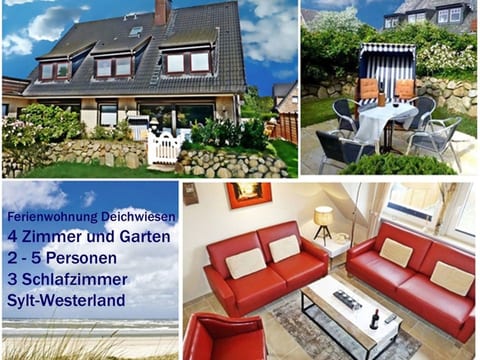 FeWo DEICHWIESE 4 Zimmer mit Garten und Terrasse
