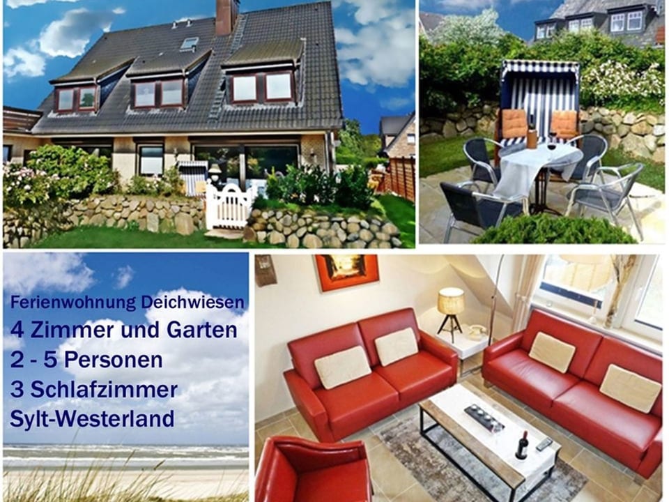 FeWo DEICHWIESE 4 Zimmer avec jardin et terrasse - Sylt