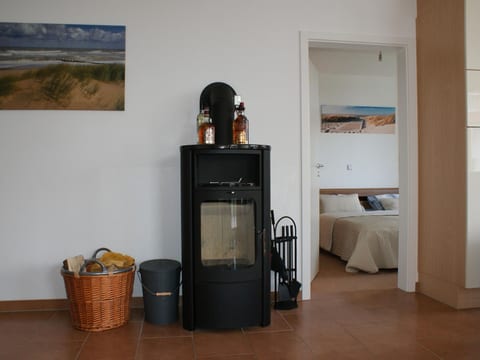 Wohnung in Strandnähe mit Sauna und Kamin