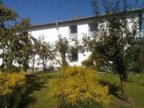 in Vorland mit Grill und Garten