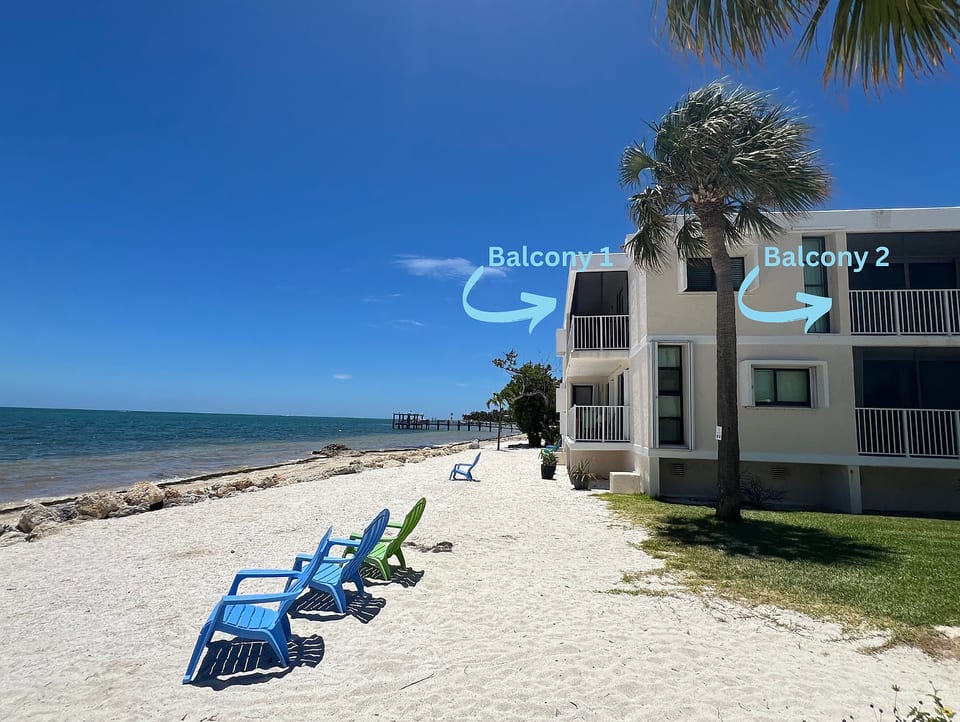 Condo #15, located on the 2nd floor, offers stunning ocean views and has two screened balconies