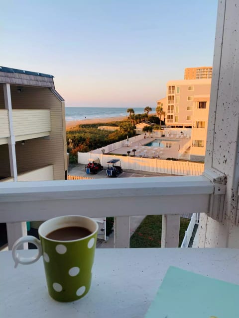 Morning coffee view from our balcony