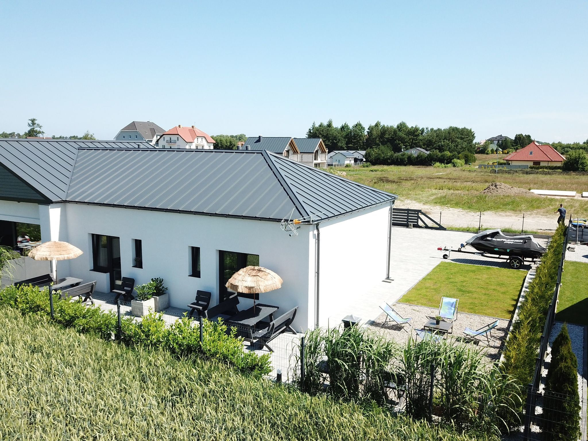 Helles Appartement in Paprotno mit Terrasse