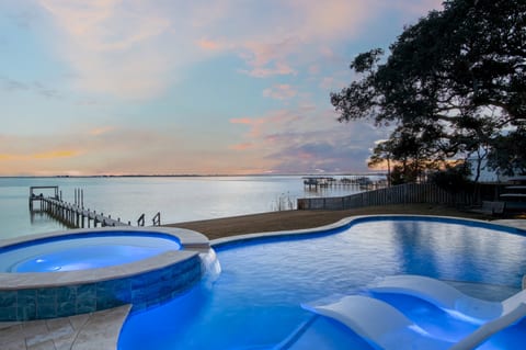 Gorgeous brand new pool and spa features: spa spillover, tanning deck with bubbler, bench seat, LED lights.