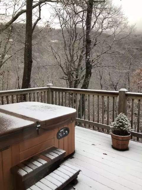 Snow on the deck
