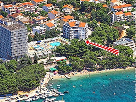 Schönes Appartement am Strand mit Terrasse