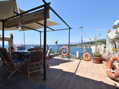 Gemütliche Wohnung mit Meerblick vom Balkon aus
