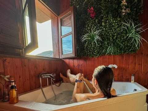 Berghütte mit Terrasse, Kamin und Jacuzzi