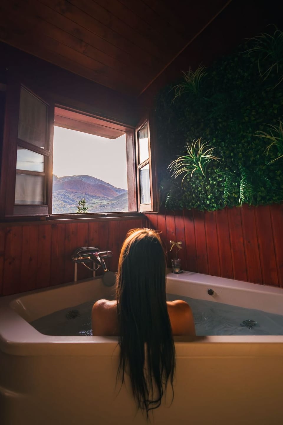 Berghütte con terraza, chimenea y jacuzzi - San Martín