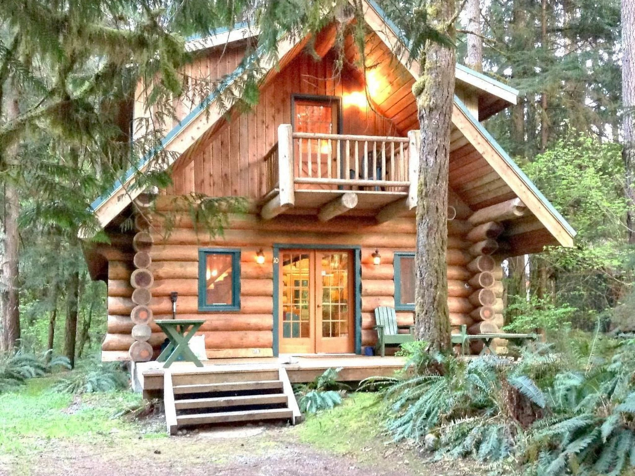 Echte Blockhütte mit Kamin und Wi-fi