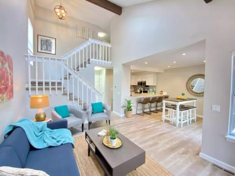 Living room and kitchen