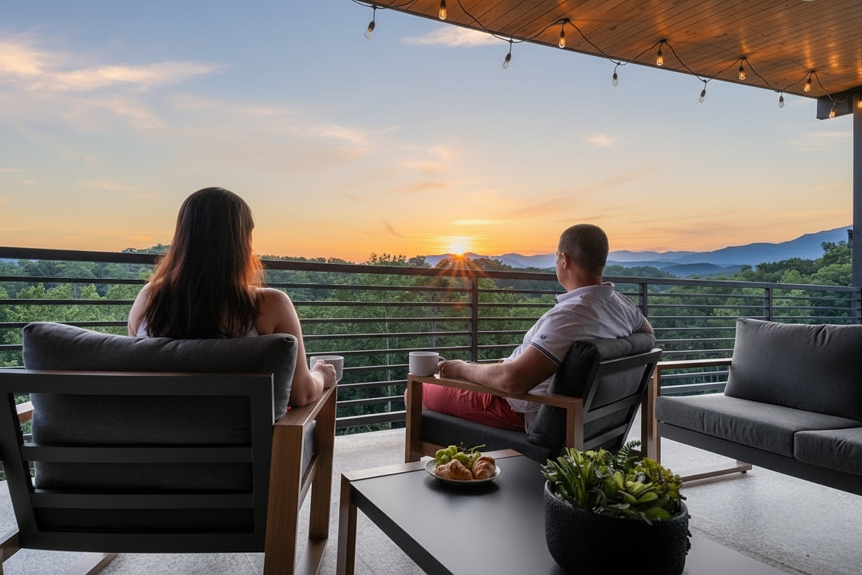 Private rooftop terrace to enjoy your morning coffee with breathtaking sunrise + mountain views.