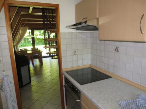 Spitzdachferienhaus mit Schwedenofen und Garten