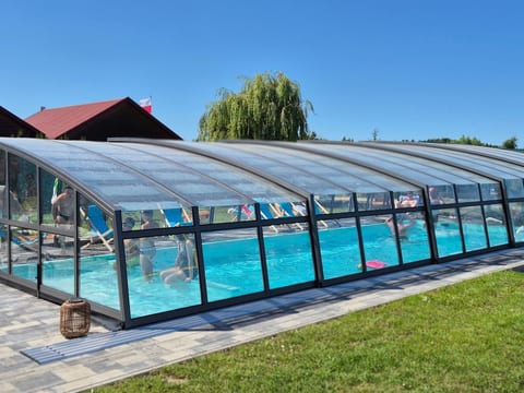 with communal pool