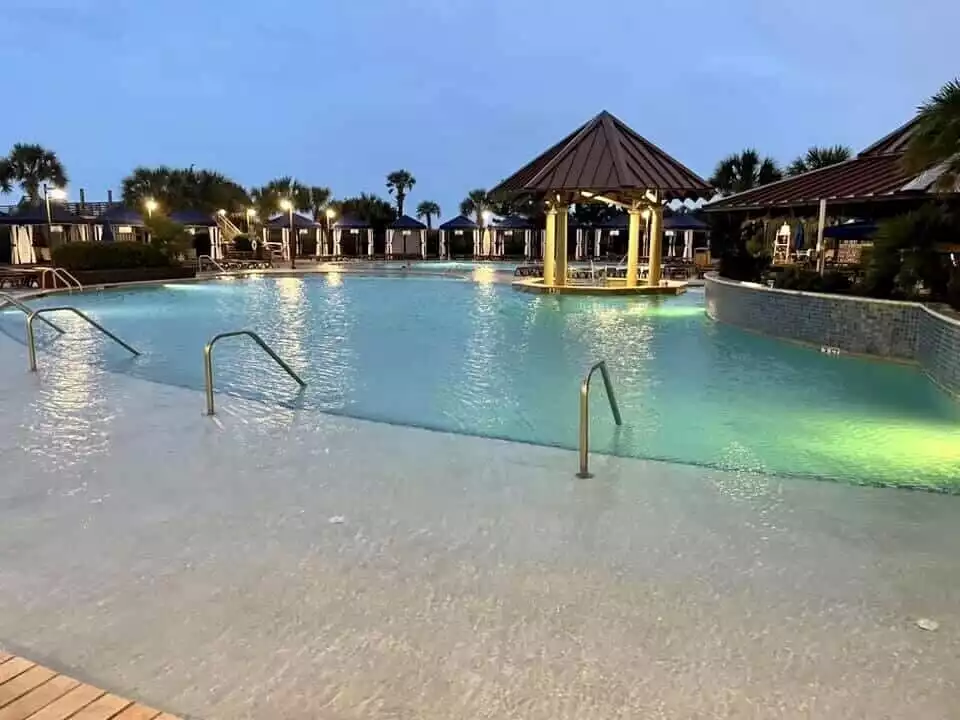 Evening view of main pool - Cabana Azul - North Myrtle Beach