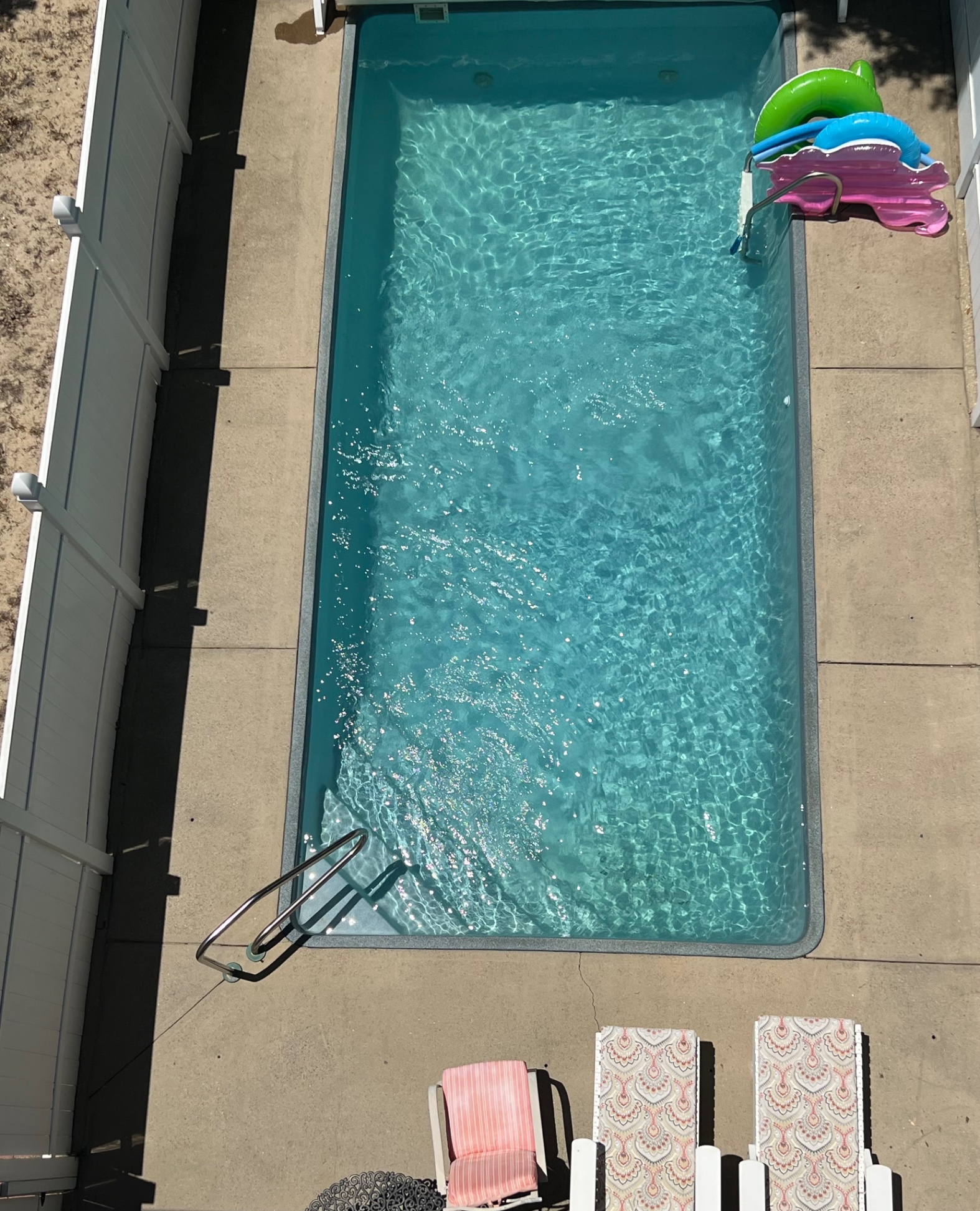 View of pool from rooftop deck
