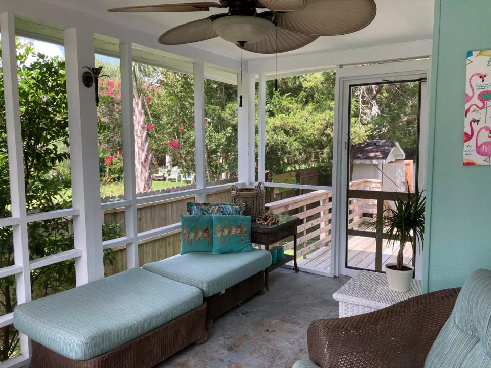 Enjoy your favorite beverage on the breezy screened porch on the warmest of days