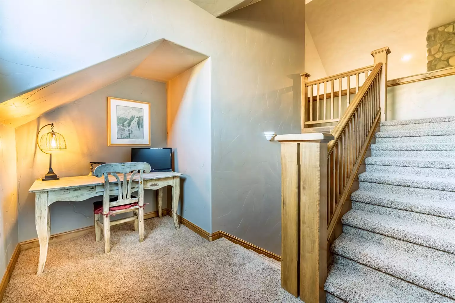 Desk Nook by Stairs
