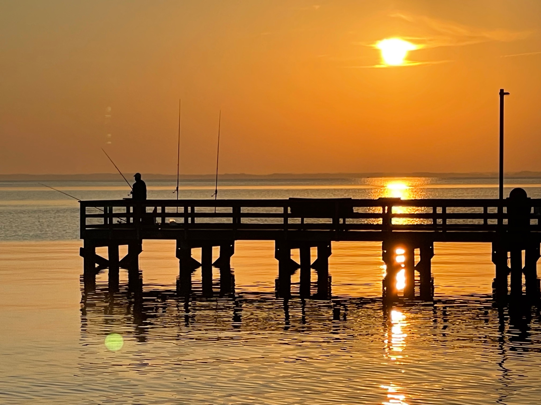 Fishing and crabbing from the Romancoke public pier open 6AM-9PM - Off The Chart Stays - Stevensville