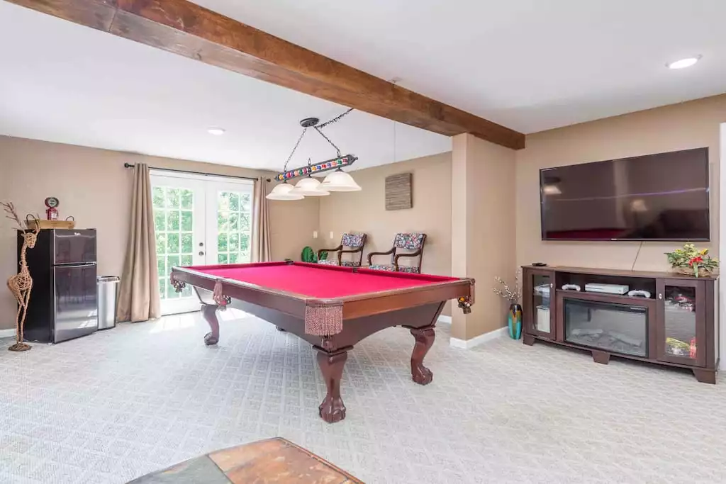 Pool table and Family Room downstairs