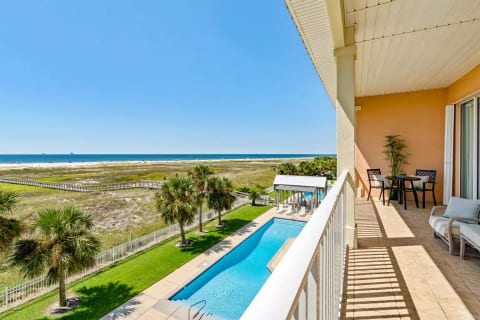 Take in the amazing sunrise and sunset views from the oversized balcony