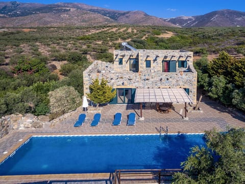 Atemberaubende Aussicht in der Villa bei Elafoni