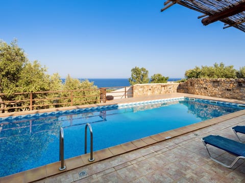 Atemberaubende Aussicht in der Villa bei Elafoni
