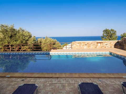 Atemberaubende Aussicht in der Villa bei Elafoni