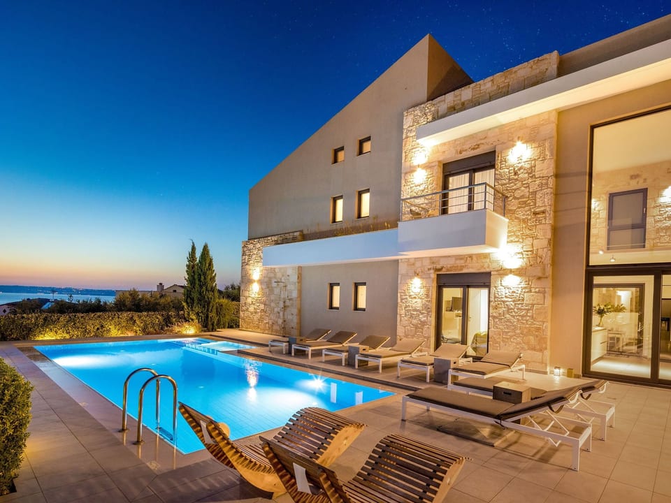 Luxusvilla in Almyrida mit wunderschönem Blick - Almyrida