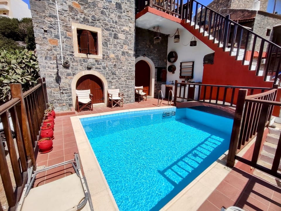 Steinhaus Erato Piscina Privata Vista Panoramica Cretesi - Plaka