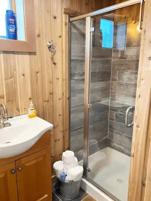 second floor hall bathroom - French Woods Farmhouse - Catskills - Hancock