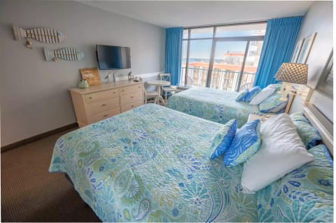 Enjoy views of the ocean from the beds
