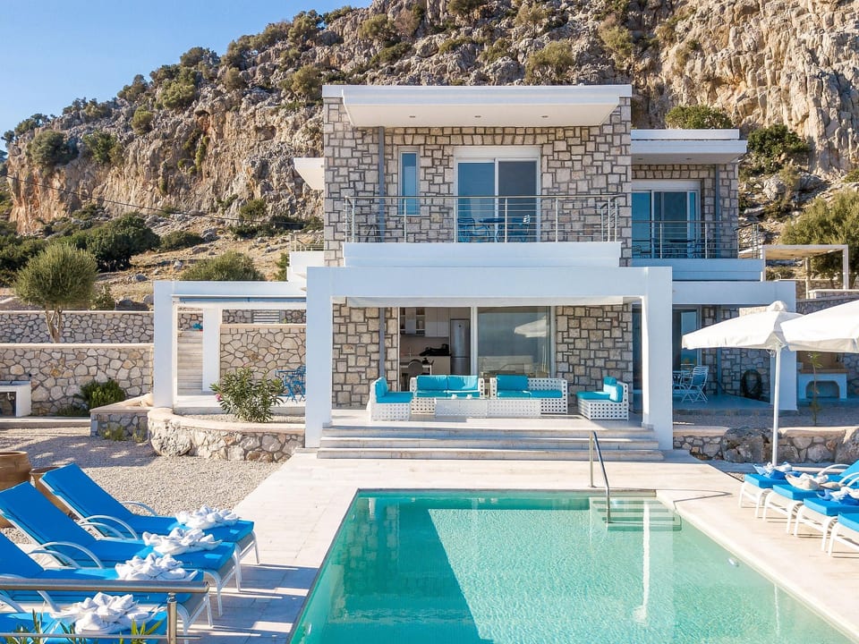 luxuriöse Privatvilla mit 4 Schlafzimmern und privatem Pool - Faliraki