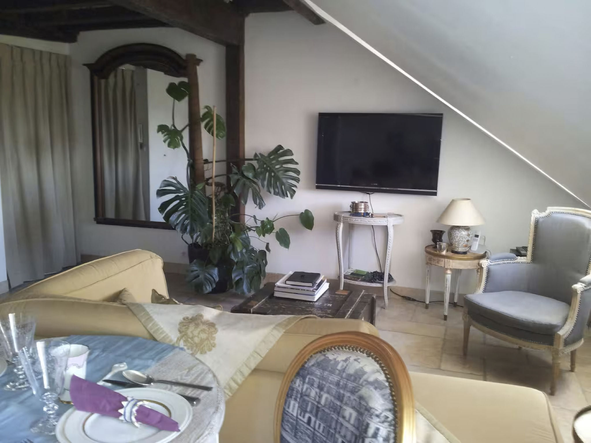 Schöner romantischer Blick auf die Seine