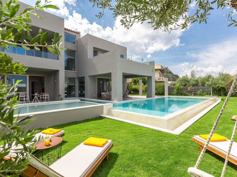 Villa mit beheiztem Pool in der Nähe von Strand - Maleme