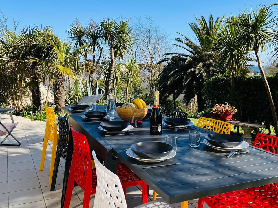 Prächtige Villa mit exotischem Garten, Strand 200m entfernt - Clohars-Carnoët