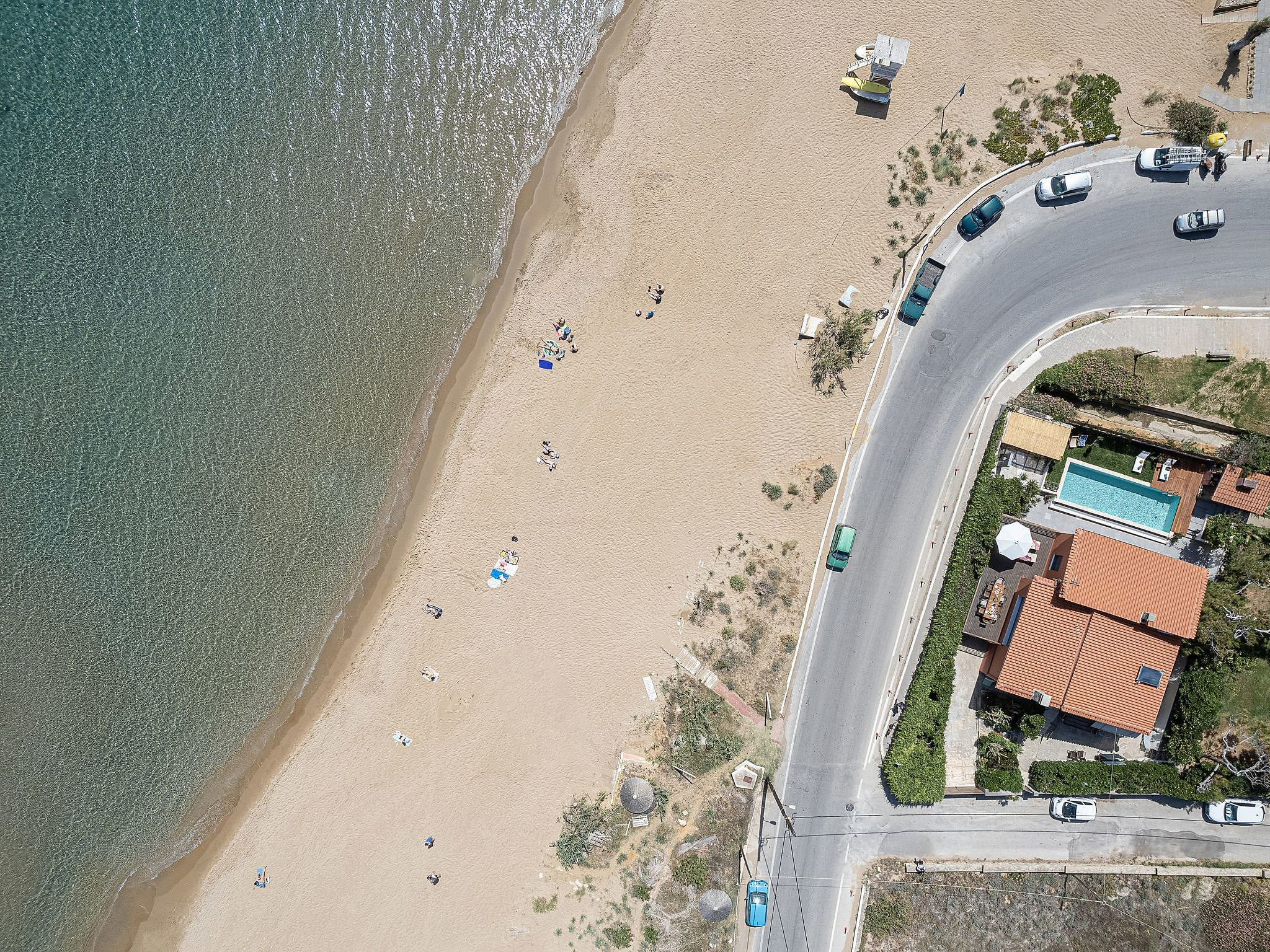 am Strand mit Pool für eine oder zwei Familien