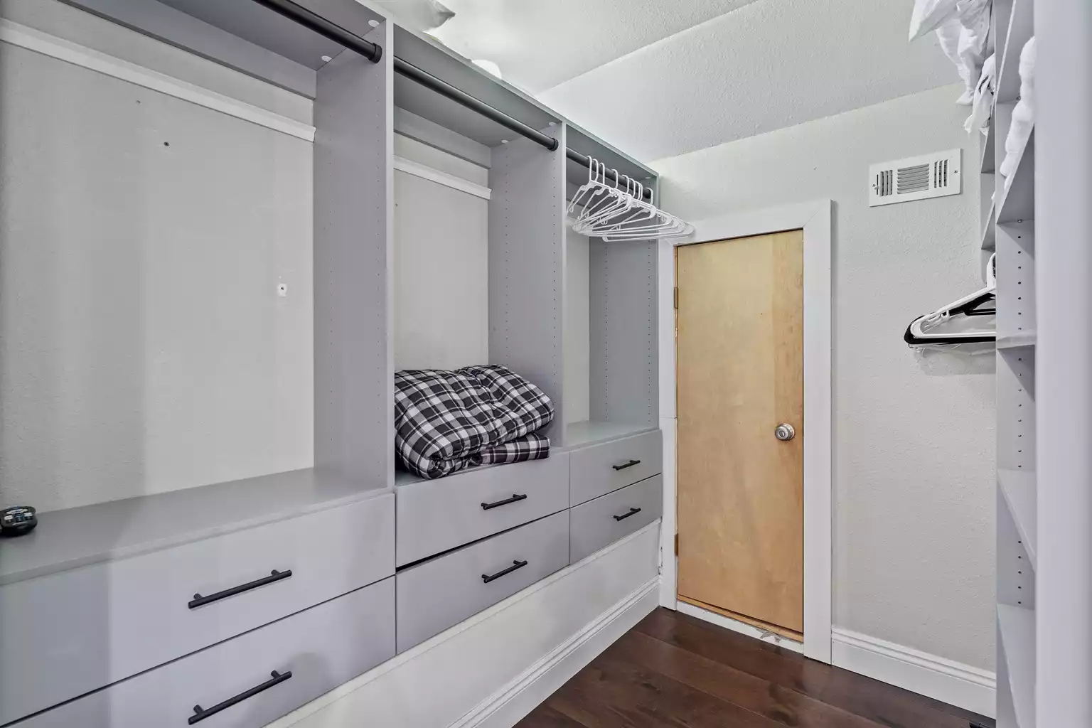 Large walk-in master closet