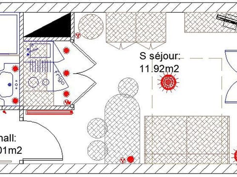 Studio "Observatoire" möbliert 20m2 mit Balkon 2m2