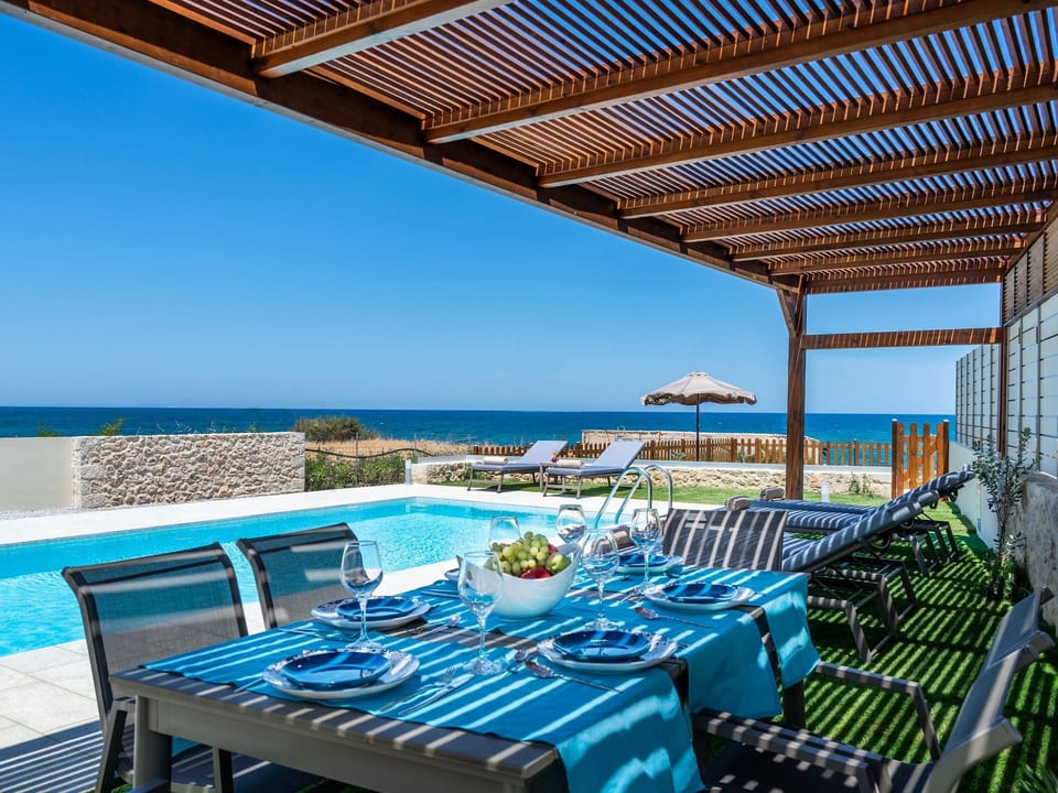 Villa am Strand in Rethymno mit privatem Pool - Adele