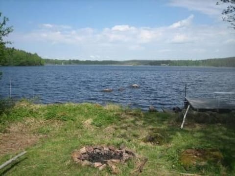 in Målilla Boote Sauna See