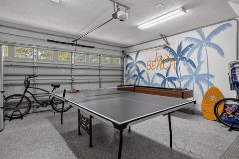Game time starts here with ping pong, shuffleboard, and plenty of space for a little friendly competition.