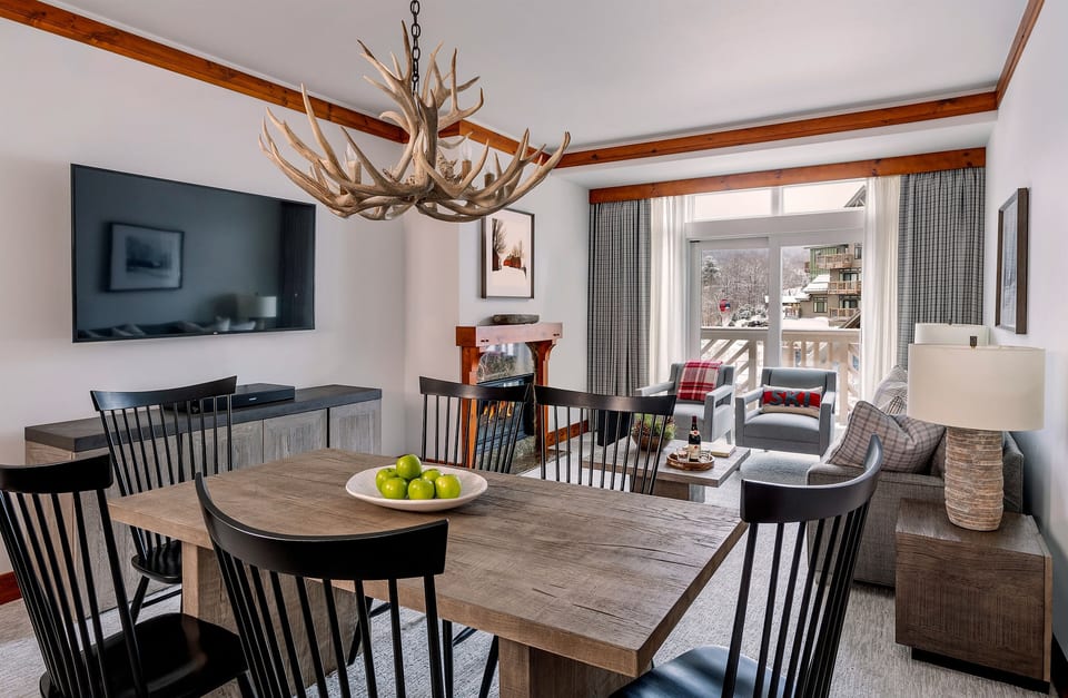 Welcome to Steps Away, our 3-bedroom designer unit in the Lodge at Spruce Peak.