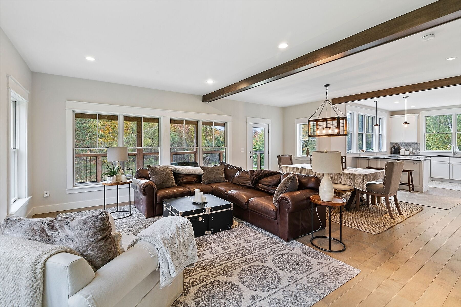 Open concept main living area allows for conversation, games and cooking at the same time