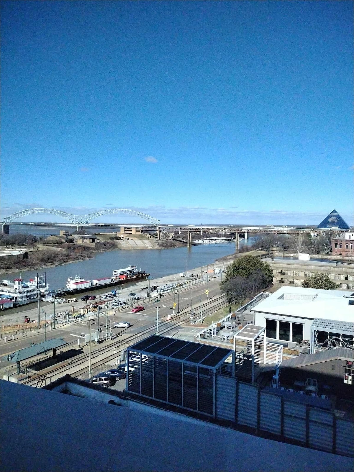 Window view. 
(There isn't a balcony)