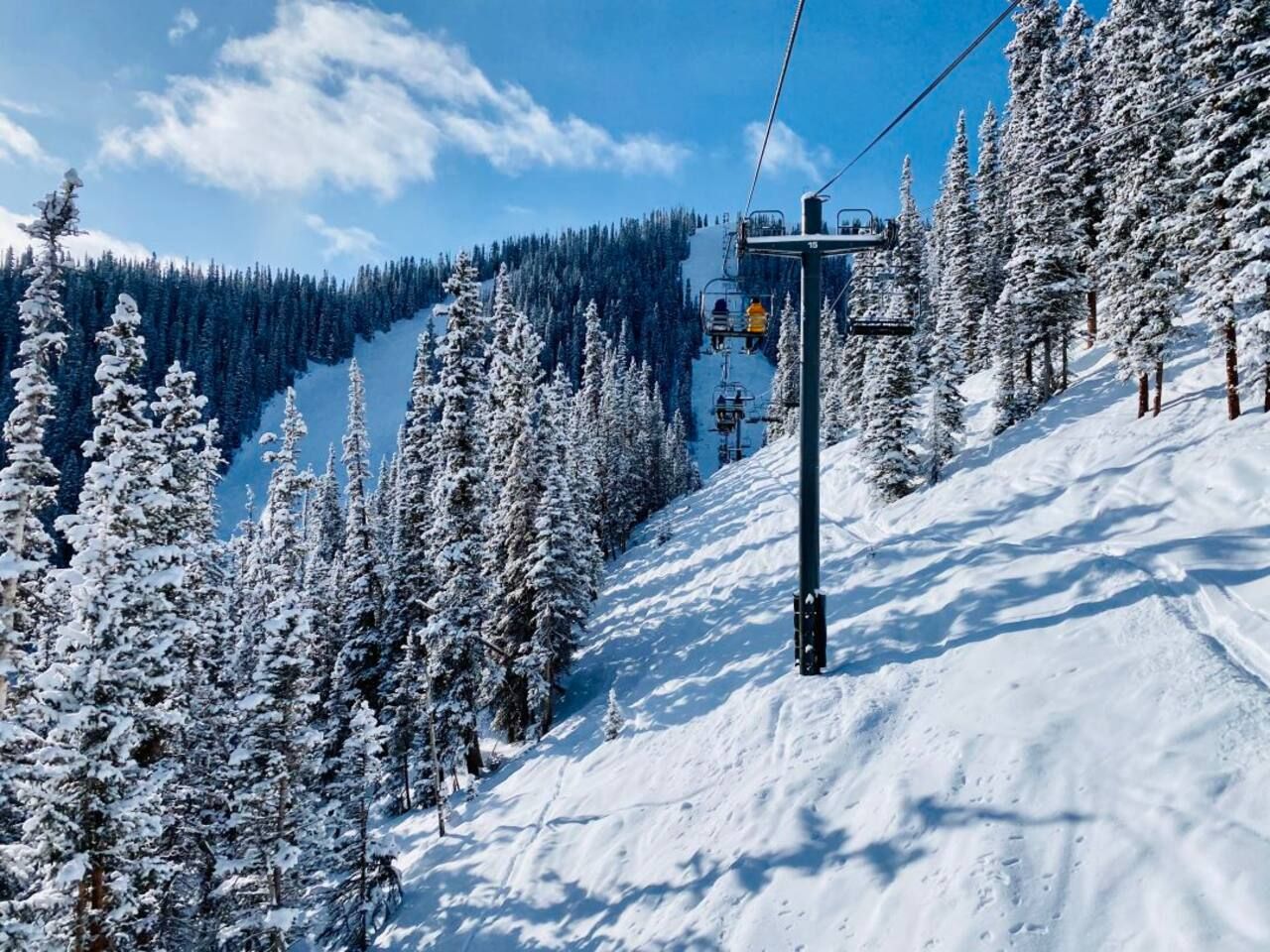 Ski out the back door and hop on chair 7