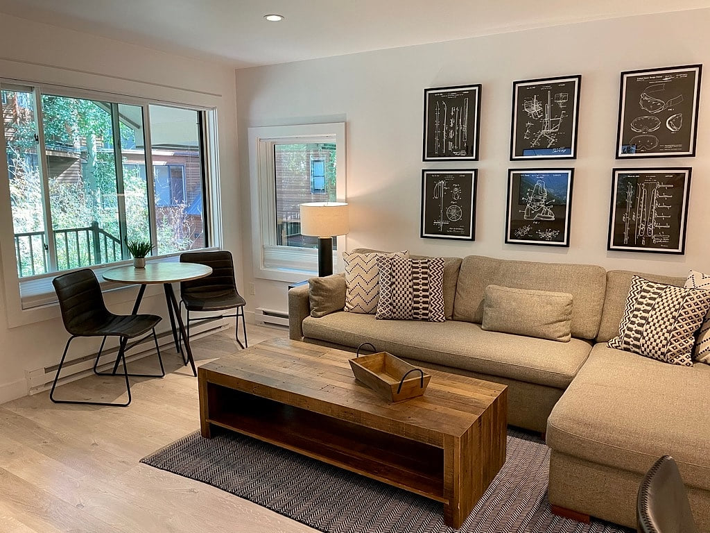 Open the windows and feel the cool breeze from the river!  Monthly Rental - Downtown Telluride Near Chair 7!