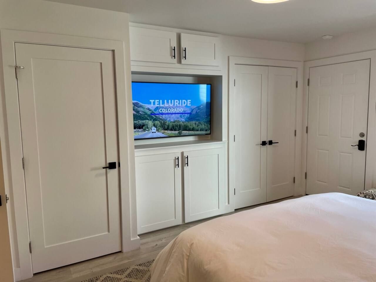 55" smart tv in the bedroom