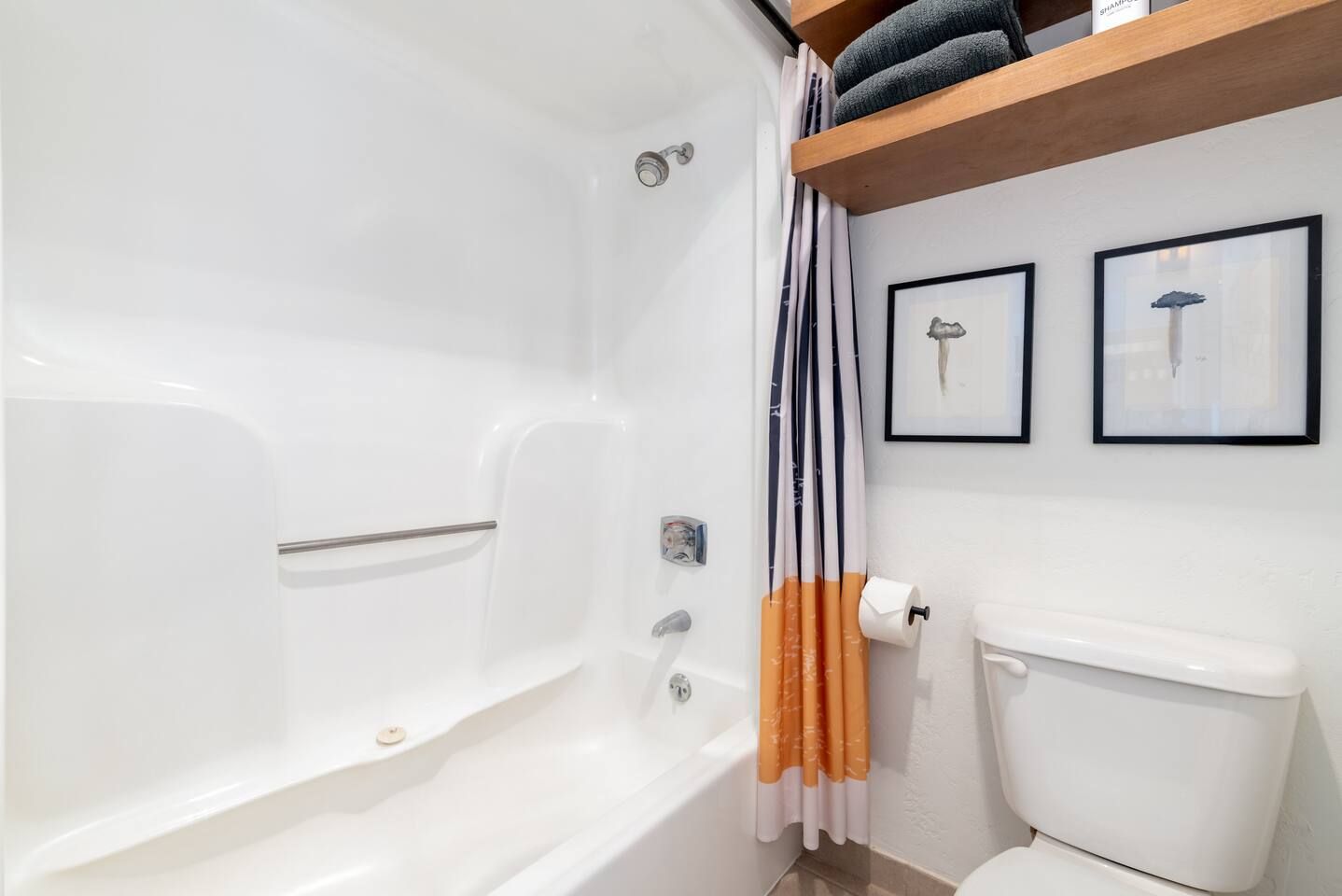 Shower / tub inside unit.